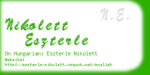 nikolett eszterle business card